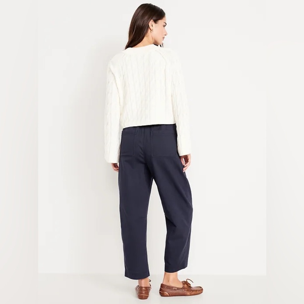 Old Navy Navy High-Rise Wide-Leg Pants - Picture 3 of 6